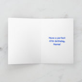 47e verjaardag: Leuke regenboog #, Aangepaste naam Kaart (Binnen)