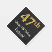 47e verjaardag ~ Luxurieuze Faux Gold-look # Servet (Hoek)