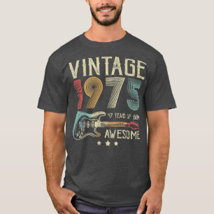 47e verjaardag Mannen Geweldige 1975 Gui T-shirt
