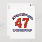 47e verjaardag ontwerp briefkaart (Voorkant / Achterkant)