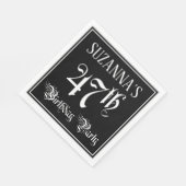 47e verjaardag Partij — Fancy Manuscript + de Naam Servet (Hoek)