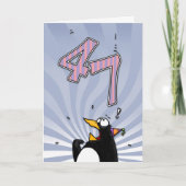 47e verjaardag - Penguin Surprise Kaart (Voorkant)