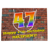 47e verjaardag: Plezier, op graffiti geïnspireerde Groot Cadeauzakje (Voorkant)