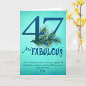 47e verjaardag sjabloon Kaarten (Gele Bloem)