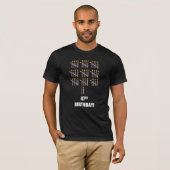 47e verjaardag T-shirt met kaarsen (Voorkant volledig)