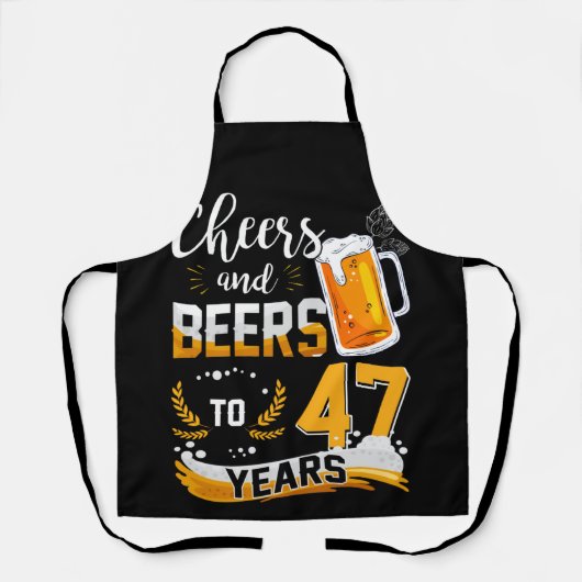 47e verjaardag van de kaasmakerij en bier tot 47 j schort (Voorkant)