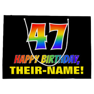 47e verjaardag: Vet, Vun, Eenvoudig, Regenboog 47 Groot Cadeauzakje