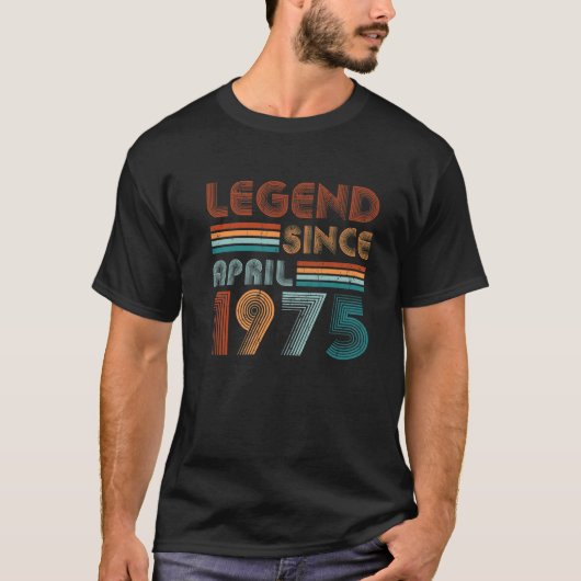 47e verjaardag voor 47-jarige leggende sinds 1 apr t-shirt (Voorkant)