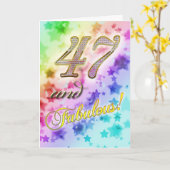 47e verjaardag voor iemand Fabulous Kaart (Gele Bloem)
