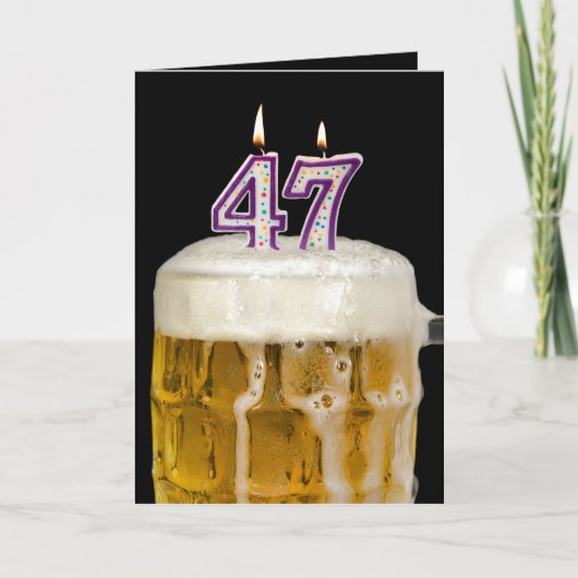 47e verjaardag zwarte bier kaart (Voorkant)