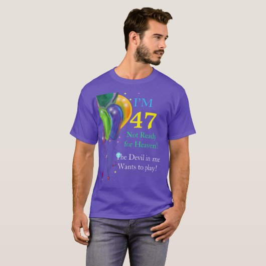 47ste verjaardag t-shirt (Voorkant volledig)