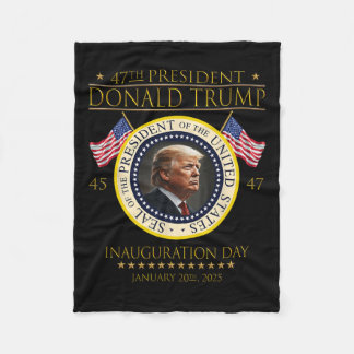 47t President Donald Trump Inauguratiedag 2025 M Fleece Deken