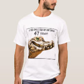 47th Birthday Alligator Smile T-shirt (Voorkant)