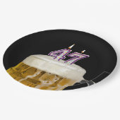 47th Birthday Bier op zwart papier Bord (Gekanteld)