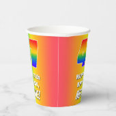 47th Birthday: Colorful, Fun Rainbow Pattern # 47 Papieren Bekers (Rechts)