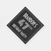 47th Birthday Party: Art Deco Style + Custom Name Servet (Hoek)