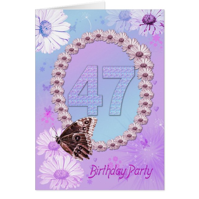 47th Birthday party Invitation (Voorkant)