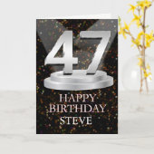 47th Birthday Spotlights Voeg een naam toe Kaart (Gele Bloem)