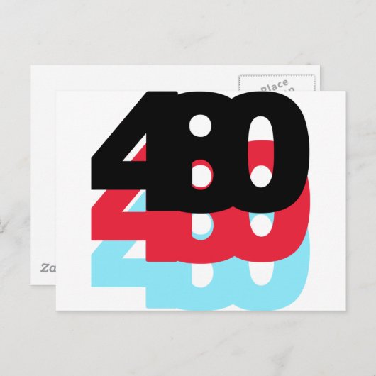 480 Gebiedscode Briefkaart (Voorkant / Achterkant)