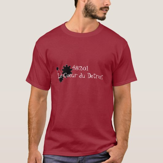 48201Le Coeur du Detroit met logo T-shirt (Voorkant)