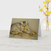 4872 Autumn Cat Sympathcard Kaart (Gele Bloem)