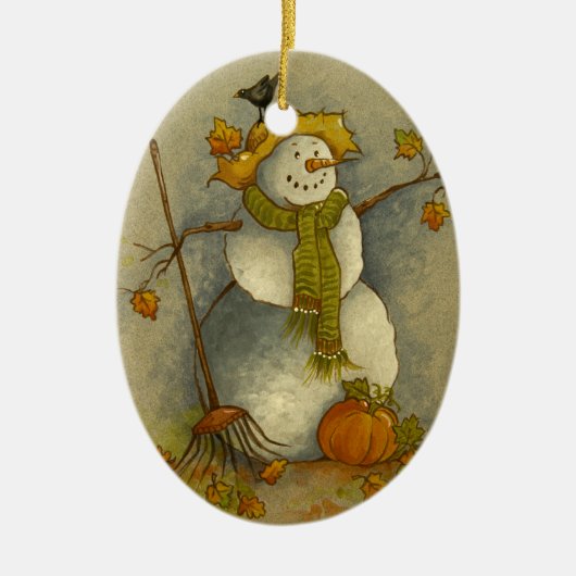 4878 Harvest Snowman Halloween Ornament (Voorkant)