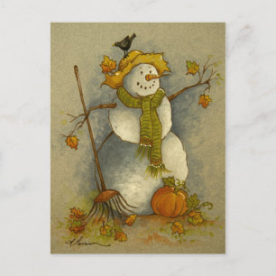 4878 Oogst Snowman Briefkaart