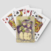 4882 Kerstmis van sneeuwmannen Speelkaarten (Achterkant)