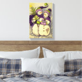 4882 Snowmen Kerstmis Canvas Afdruk (Insitu (Slaapkamer))
