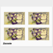 4882 Snowmen Kerstmis Rechthoekige Sticker (Vel)