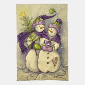 4882 Snowmen Kerstmis Theedoek (Verticaal)
