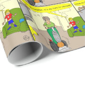 488 Mijn beurt aan vacuüm cartoon Cadeaupapier (Rol Hoek)