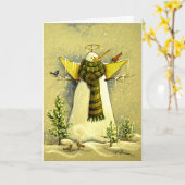4894 Sneeuwengel en vogeldagkaart Kaart (Gele Bloem)