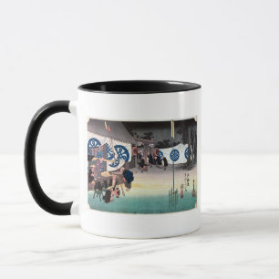 48. 関 宿, 広 Seki-juku, Hiroshige, Ukiyo-e Mok