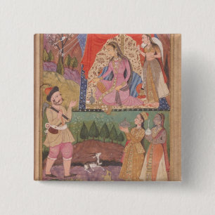 48.6/2 folio 138 Farhad zijn avonturen aan Vierkante Button 5,1 Cm