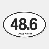 48.6 Dopey Runner Ovale Sticker (Voorkant)