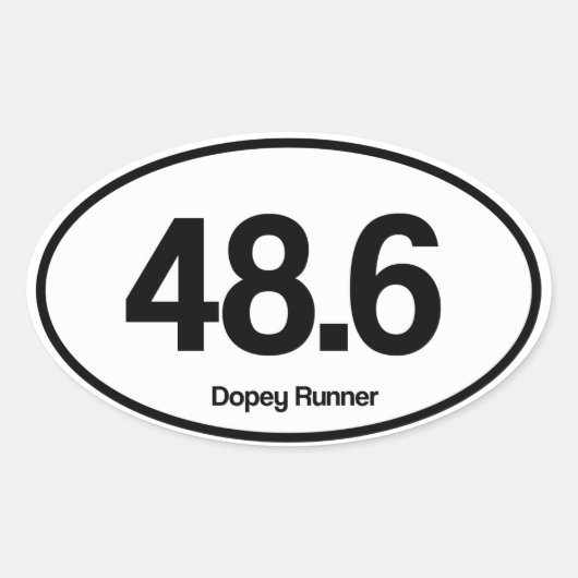 48.6 Dopey Runner Ovale Sticker (Voorkant)