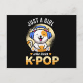 48.Alleen een meisje dat van KPop houdt Uitnodiging Briefkaart (Voorkant)