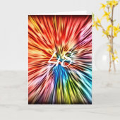 48, Colorful Abstract, Birthday Kaart (Gele Bloem)