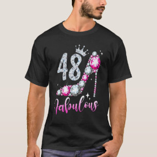 48 en 48e 'Birthday'-hiel met hoge hiel T-shirt