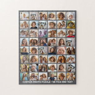 48 Foto Collage - 8 Rijen 6 Kolommen - Eenvoudige Legpuzzel