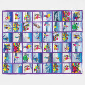 48 Foto Collage Konings Paars Fleece Deken (Voorkant (Horizontaal))