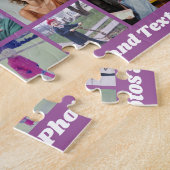 48 Foto Collage Raster - Script Tekst - paars Legpuzzel (Zijkant)