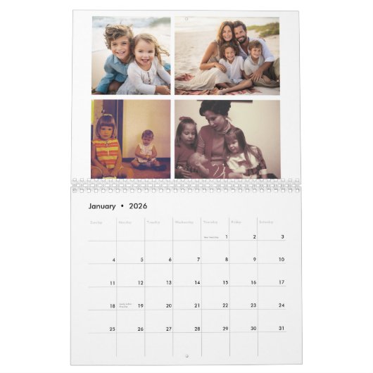 48 foto - eenvoudige moderne familie 2024 aangepas kalender (Jan 2026)