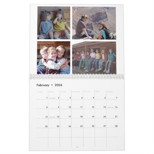 48 foto - eenvoudige moderne familie 2024 aangepas kalender (Feb 2026)