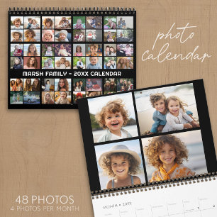 48 Foto - Eenvoudige Moderne Familie Aangepaste Fo Kalender