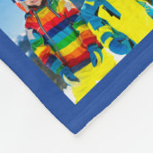 48 Foto Raster Collage Donkerblauw Fleece Deken (Hoek)