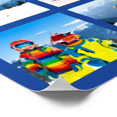 48 Foto Raster Collage Donkerblauw Poster (Hoek)