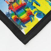 48 Foto Raster Collage Zwart Fleece Deken (Hoek)