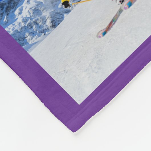 48 Fotocollage Royal Paarse Fleece Deken (Hoek)